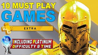 10 Must Play Platinum Games on PS Plus Extra  Easy amp Hard Platinums  Updated List 2023 [upl. by Kory]