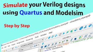 Simulating Verilog Designs in Quartus and Modelsim using Testbenches  Essential design flow [upl. by Zullo781]