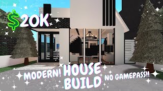 20K BLOXBURG MODERN HOUSE BUILD NO GAMEPASS [upl. by Alanson]