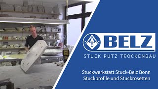 Stuckwerkstatt StuckBelz Bonn  Stuckprofile und Stuckrosetten herstellen [upl. by Anairam356]