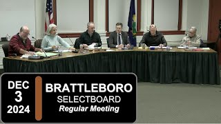 Brattleboro Selectboard Mtg 12324 [upl. by Kelsey498]