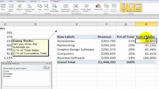 How to Show Values as Percentages of in Excel Pivot Tables [upl. by Marrilee]