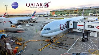 Qatar Airways Economy  777300ER  London Heathrow to Doha [upl. by Araf]