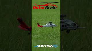 Cutting grass with the new RotorScale SH60 220 Helicopter rchelicopter [upl. by Yadseut586]