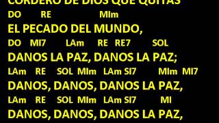 CANTOS PARA MISA  CORDERO DE DIOS 7  LETRA Y ACORDES  AUTOR ALEJANDRO MEJIA [upl. by Heilman]