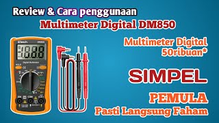 Multimeter  Multitester Digital DM850  REVIEW Singkat amp Cara Penggunaannya [upl. by Hrutkay]