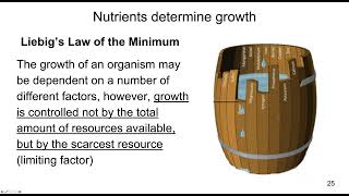 Lecture 30c Plant nutrition Liebigs Law of the Minimum [upl. by Witherspoon]