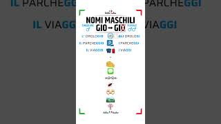 🇮🇹SHORT ITALIAN LESSONS  Nomi maschili GIOGI shorts italianlessons [upl. by Daniela346]