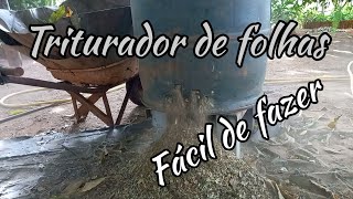 Triturador de folhas secas para compostagem  fácil de fazer [upl. by Bennett485]