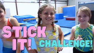 Little Gymnasts Play The Stick It Gymnastics Game [upl. by Webb]