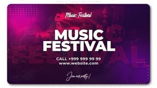 Music Festival Promo ★ After Effects Template ★ AE Templates [upl. by Eintruok228]