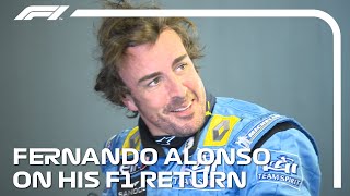 Fernando Alonso On Driving The Renault R25 Again And His F1 Return [upl. by Harrus109]