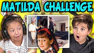 KIDS REACT TO MATILDA CHALLENGE COMPILATION [upl. by Eugen]