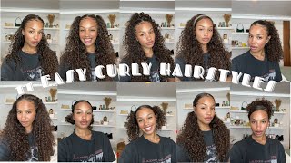 TUTORIAL  11 EASY CURLY HAIRSTYLES [upl. by Alek]