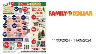 Family Dollar Weekly Ad US  11032024  11092024 [upl. by Fonville]