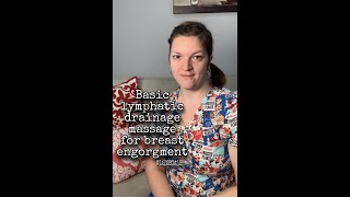 Basic Lymphatic Massage for Breast Engorgement [upl. by Erme]