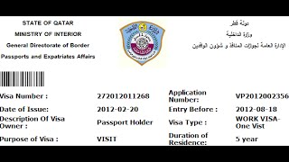 how to check visa quickly for Qatar from direct link [upl. by Brigida]