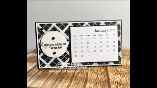 Let’s Make a Desk Calendar using Stampin’ Up Products [upl. by Hanny]