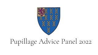 Pupillage Advice Panel 2022 [upl. by Odrareg]