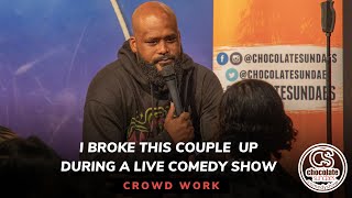 I Broke This Couple Up During a Live Comedy Show  Comedian Sydney Castillo [upl. by Zalea]