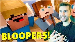 REACTING TO FUNNY DERP RACING BLOOPERS MOMENTS Minecraft Animations [upl. by Yrrag]