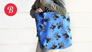 DIY Reversible Tote Bag  SewItYourself [upl. by Aneeg]