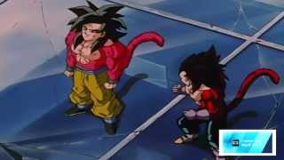 Dragonball GT Goku amp Vegeta Fusion  Gogeta SSJ4 Vs Omega Shenron [upl. by Amahs201]