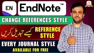 How to change endnote reference style  How to change endnote style in word  Lecture 2 [upl. by Sandeep27]