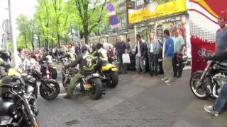 Harley Day Amsterdam 2011  Hells Angels meet Satudarah 35 [upl. by Bilbe]