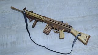 Realistic homemade G3A3 rubber band gun [upl. by Arny]