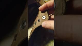 Boot lace hook install after replacing eyelets [upl. by Lorianna974]