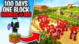 I Survived 100 Days on One Block Skyblock [upl. by Eudora629]