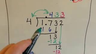 Grade 6 Math 24b Divide a decimal by a whole number [upl. by Leesa339]