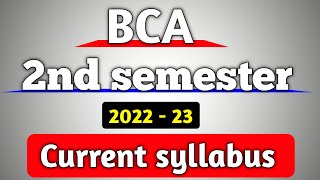 Bca 2nd semester syllabus 2021 current syllabus  2nd semester bachlor of computer application 🔥🔥 [upl. by Aneeg]