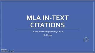 MLA InText Citations [upl. by Drofniw36]