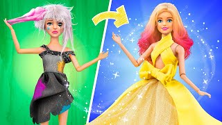 Barbie Doll Transformation  DIY Miniature Ideas for Barbie [upl. by Amo345]