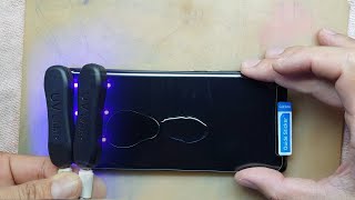 Install Note 8 Nano Liquid Screen Protector UV Lamp Light Liquid full Glue Glass [upl. by Balmuth]