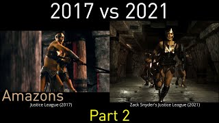 Zack Snyders Justice League Amazons vs Steppenwolf sidebyside comparison part 2 [upl. by Doe]