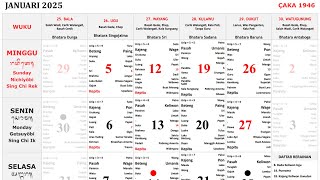 Kalender Bali 2025 Siap Cetak [upl. by Edette]