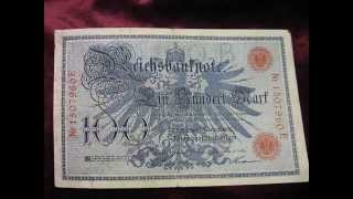 100 mark Berlin 1908 Reichsbanknote Ein Hundert Mark [upl. by Oremor98]