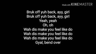 KONSHENS X CHRIS BROWN  BRUK OFF YUH BACK LYRICS [upl. by Enyrb]