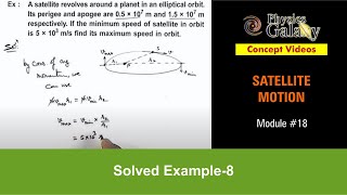 Class 11 Physics  Satellite Motion  18 Solved Example8 on Satellite Motion  For JEE amp NEET [upl. by Oiretule]