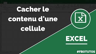 Astuce  Comment masquer  cacher le contenu de cellules précises dans Excel [upl. by Aruat]