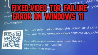 How to FIXED VIDEOTDRFAILURE Windows 11 nvlddmkmsys SOLVED 2024 [upl. by Kieryt432]