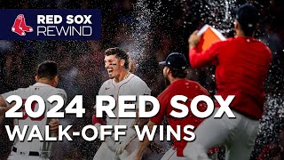 Boston Red Sox 2024 WalkOff Wins  Red Sox Rewind [upl. by Naujuj348]