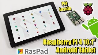 Raspberry Pi 4 Android Tablet 101quot Android 10 RasPad 3 [upl. by Eidroj]