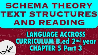 Schema theory Text structures and reading bed 2nd year Language across curriculum [upl. by Amy]