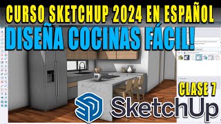 DISEÑA Y MODELA COCINAS EN SKETCHUP 2024 🔴 [upl. by Brenza]