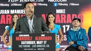 Juan Manuel Marquez vs Mike Alvarado UNEDITED Press Conference [upl. by Attehcram]