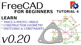 FreeCAD 020 For Beginners  4  Tracing Photo  Image to Build a Simple Model [upl. by Anirrehs]